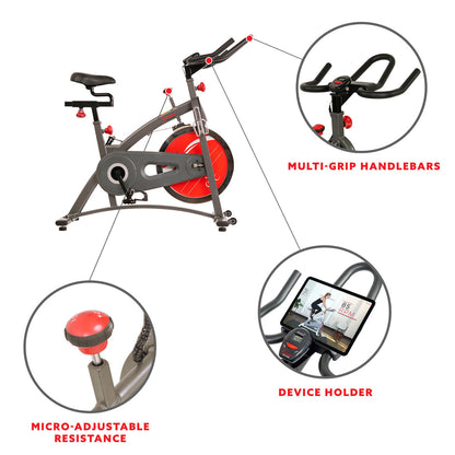 Chain Drive Indoor Cycling Exercise Bike w/ LCD Monitor Display